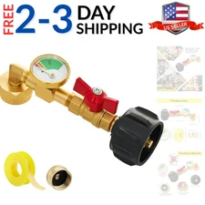 Propane Refill Adapter with Valve and Gauge,Fill 1 lb Bottles from 20 lb Tank...