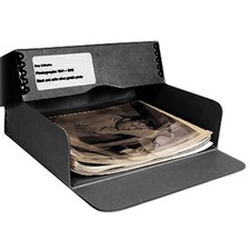 Archival Methods Drop Front Box, 3" x 11.5" x 17.25", Black