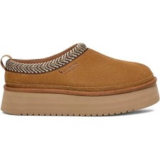 Koolaburra by UGG Burree Platform Suede Slippers Chestnut Brown Womens Sz 11