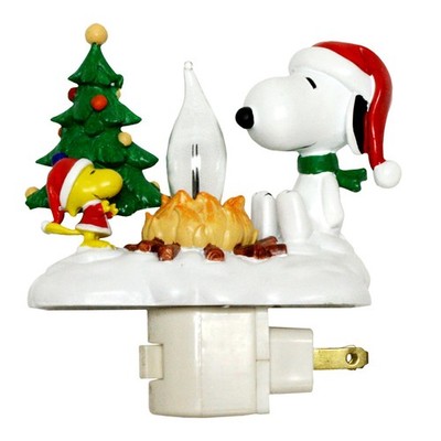 Snoopy By Camp Fire 4.5 Inch Polyresin Swivel Plug X 3.5, White 