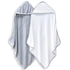2 Pack Baby Bath Towel - Rayon Made from Bamboo, Ultra Soft Hooded Towels for...