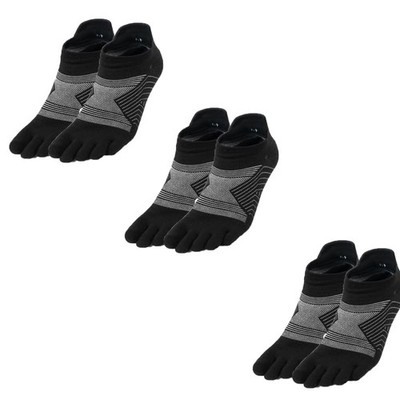 Finally, Gloves for Your Feet! 50% Merino Wool Toe Socks (3 Pairs, Black)