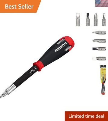 Electric Safety Shockproof Screwdriver - 5-in-1 with 4 Bits for Perfect Control