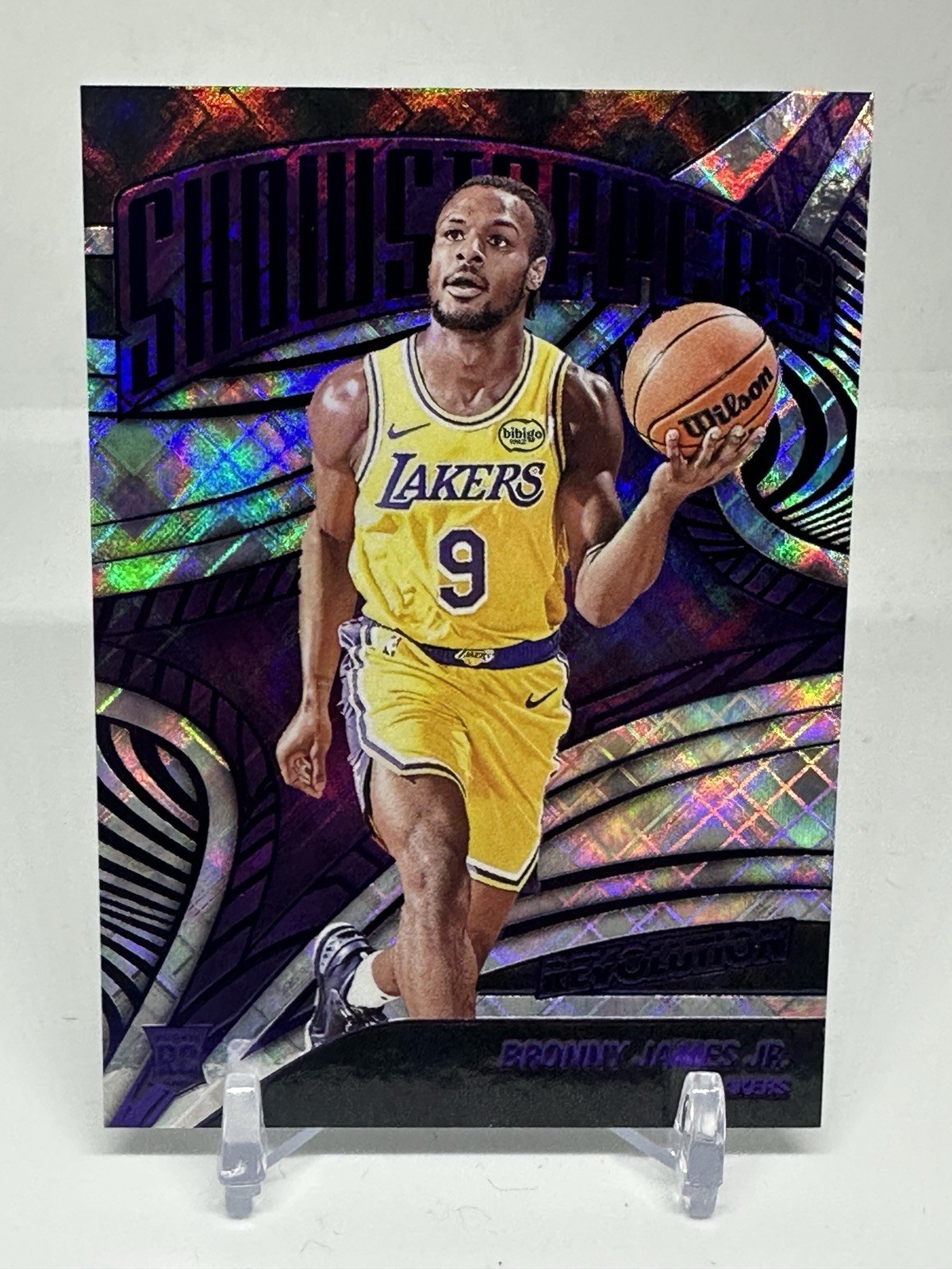 2024-25 Panini Revolution Bronny James Jr. #118 RC Rookie Cosmic Color Match /99