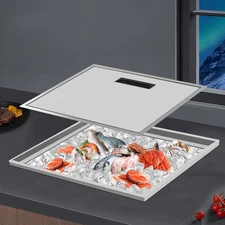 23"X17" Drop In Ice Chest 304 Stainless Steel Beer Beverage Cooler BBQ Island