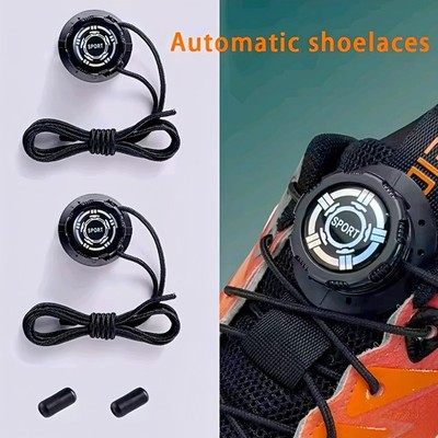 Automatic Rotating Buckle No Tie Shoelaces Quick Fasten System