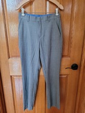 Boys Izod Size 14 Light Gray Grey Regular Fit Dress Pants Slacks Chinos 27x27