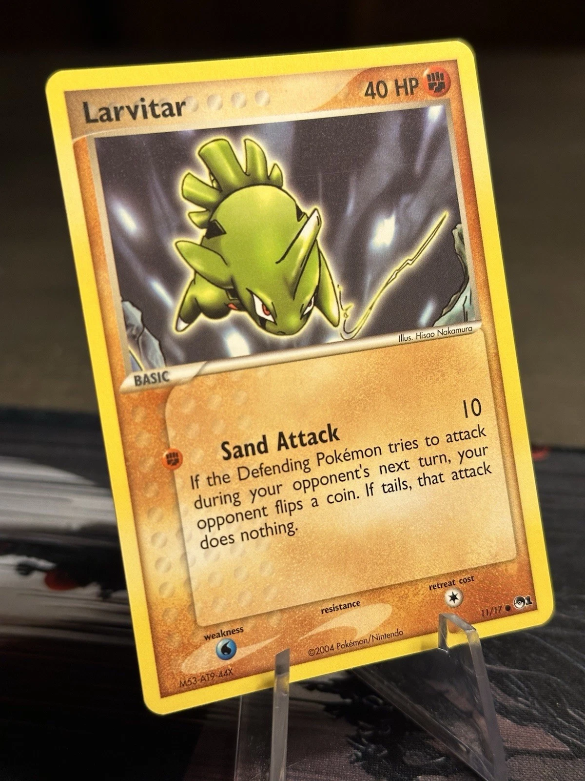 Pokémon Larvitar #11/17 Common - 2004 Pop Series 1 Promo Card NM