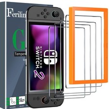 Ferilinso Zero Bubble Install 4 Pack Tempered Glass Screen Transparent