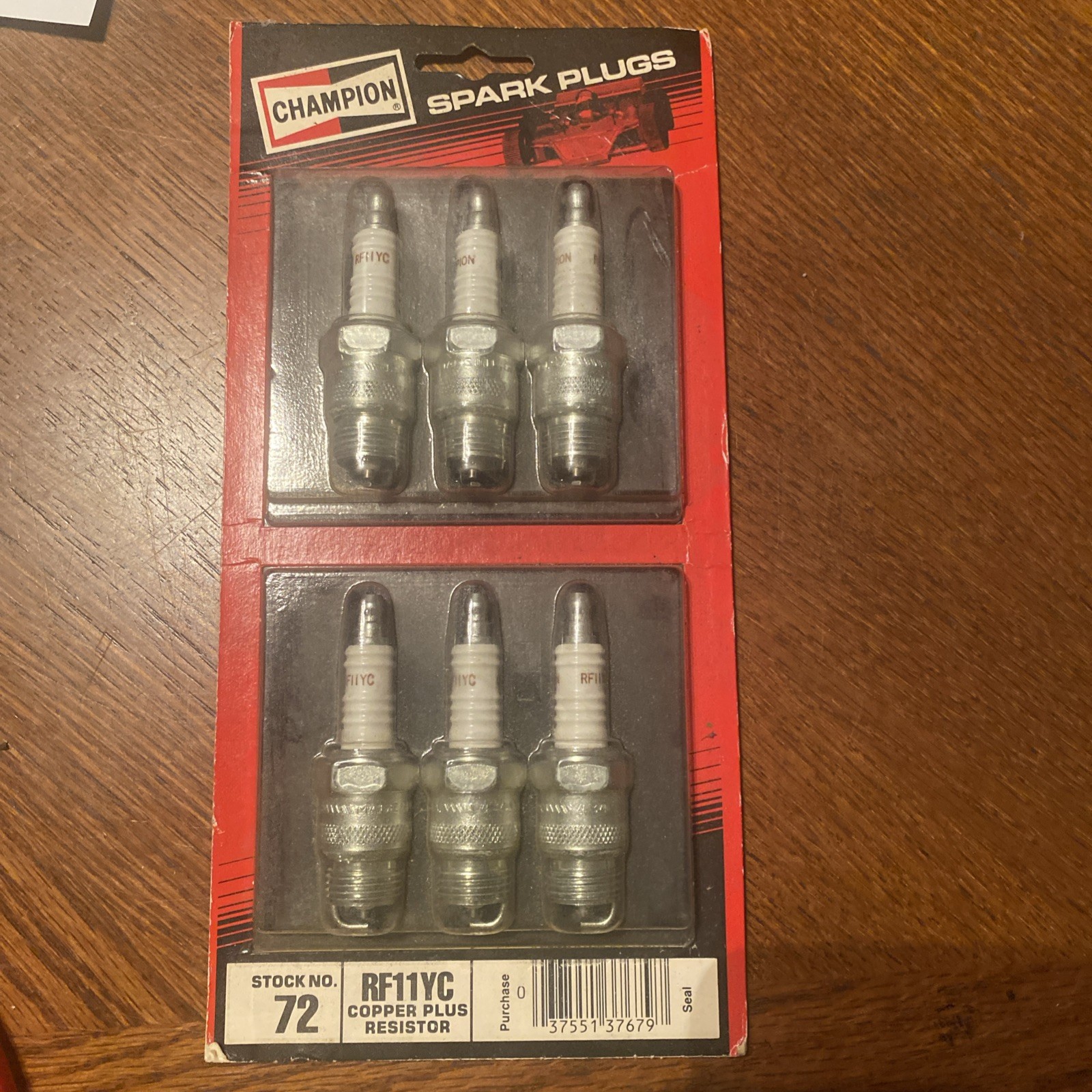 NOS Vintage Champion RF11YC Spark Plugs Stock 72 Copper Plus Resistor 6pk Sealed