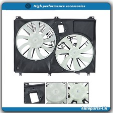Dual Engine Radiator Cooling Fan Assembly For 14-19 Toyota Highlander 163630P230