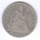 1853 Seated Liberty Silver Half Dollar + w/ARROWS + Circulated + No Reserve!