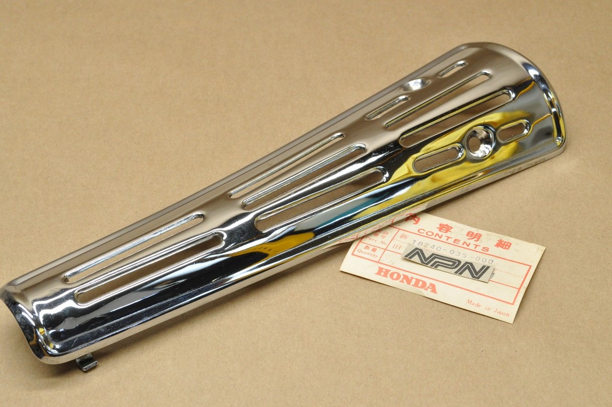 象　日下部　SEC NOS Honda S65 Chrome Muffler Exhaust Pipe Heat Shield Guard Cover