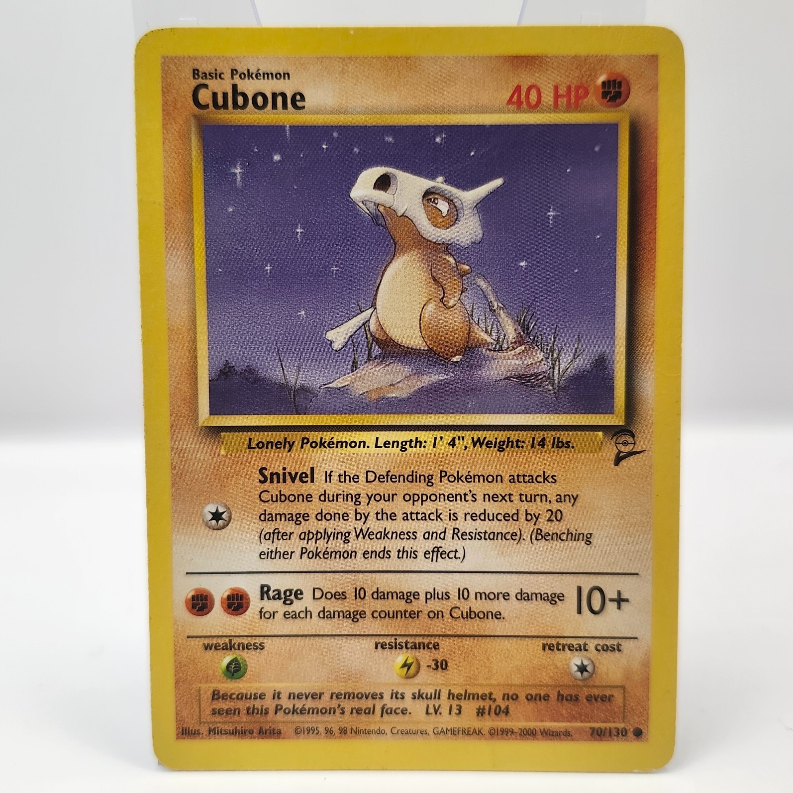 Cubone 70/130 Pokemon TCG Base Set 2 Common LP