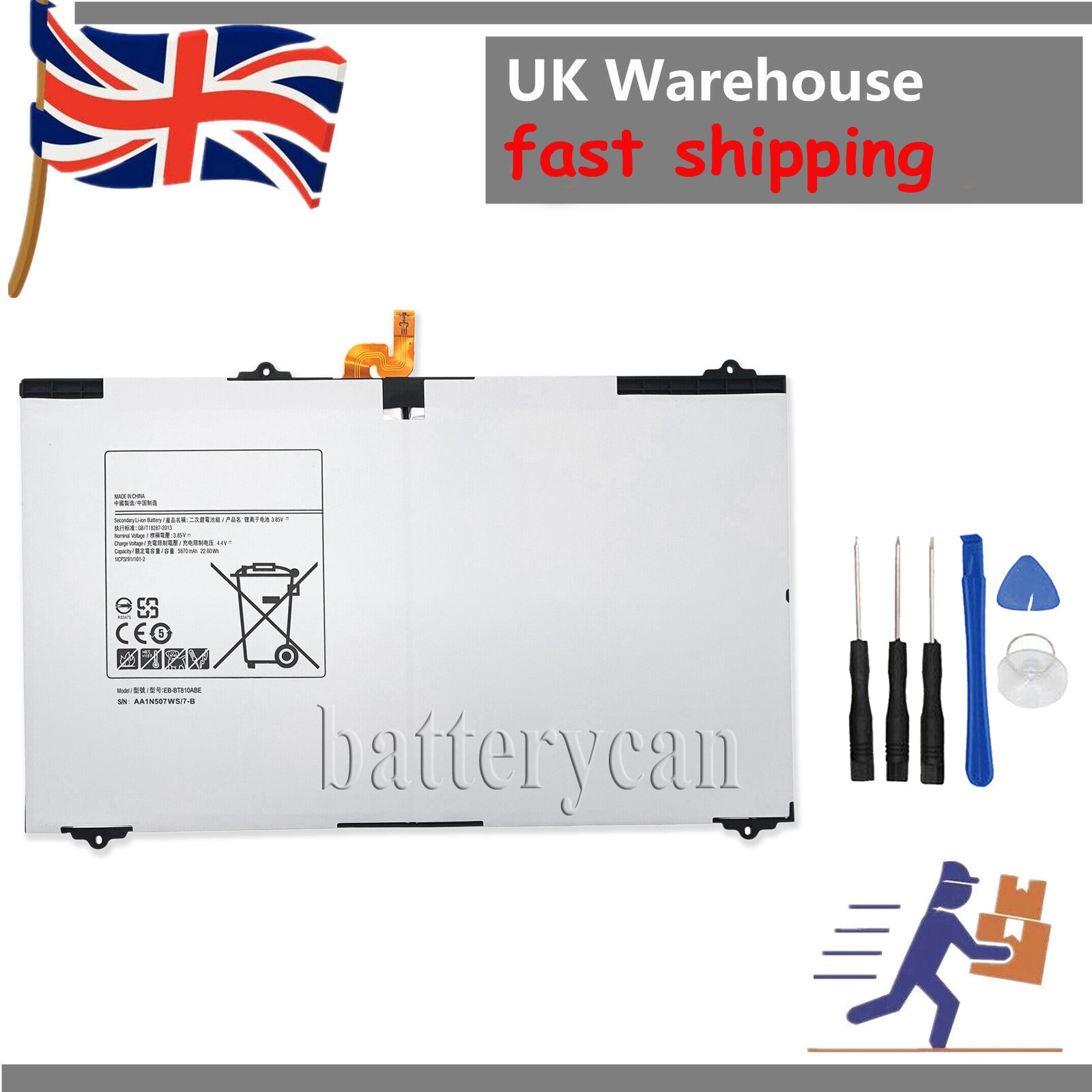 New Battery For Samsung Galaxy Tab S2 9.7 Wifi 32GB SM-T810 SM-T813 EB-BT810ABA