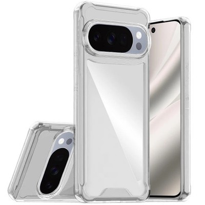 For Google Pixel 10 Pro XL Case Shockproof Transparent Hybrid + Tempered Glass