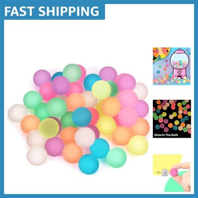 48 Glow in the Dark Bouncy Balls - 27mm Kids' Party Favors & Classroom Prizes