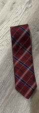 Brooks Brothers Silk Tie Maroon Blue Plaid USA Made