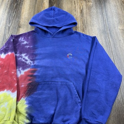 The Crate Hoodie Mens XL Blue Tie Dye NY Streetwear USA Cotton THICK Sweatshirt