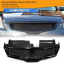 Front Bumper Center Grille Mesh Grill For Nissan Altima 2007-2009 Glossy Black