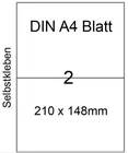 Shipping Labels on A4 Sheets Self Adhesive 2 x A5 Parcel Stickers