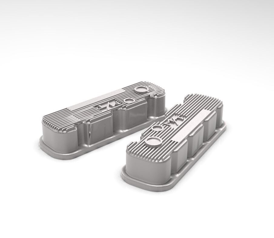 1:25 Resin M/T Big Block Chevy Tall Style Valve Covers 2pk (4 