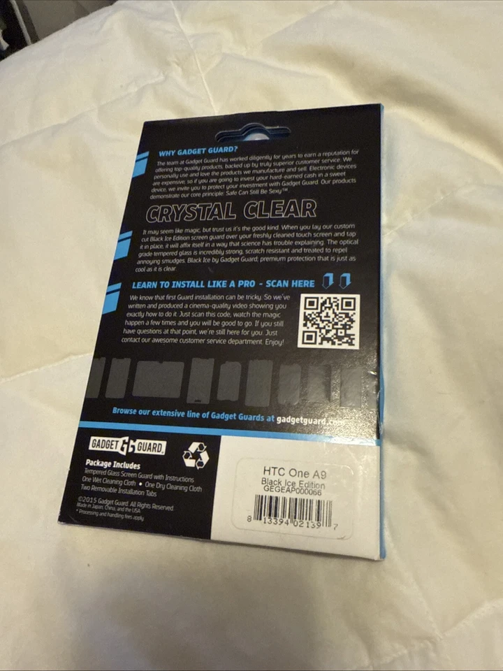 Protector de pantalla de vidrio templado para hielo negro para HTC One A9 - transparente Foto 2 de 4