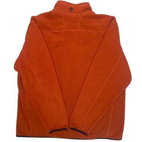 Timberland Fleece Jacket Men's 2XL Full Zip Gorpcore Outdoor Warm Casual Orange - Picture 2 of 11