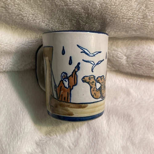 Vtg Louisville Stoneware  Noah's Ark Camels Pottery Mug KY USA