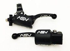 Palancas de embrague de freno delantero ASV F3 cubierta antipolvo negro corto CR125 CR250 CR500