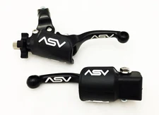 ASV F3 Front Brake Clutch Perch Levers Dust Cover Shorty Black CR125 CR250 CR500