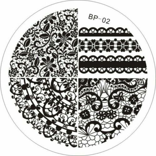 Nail Art Stamp Image Plate Chic Lace Pattern Manicure Stamper Scraper Kit BP 02 - Picture 2 of 12