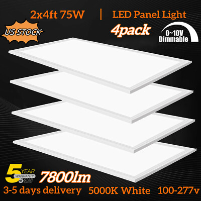 2x4 LED Panel Thin Edge-Lit Flat Light (4-50PCS) 5000k 75Watt Drop Ceiling Light