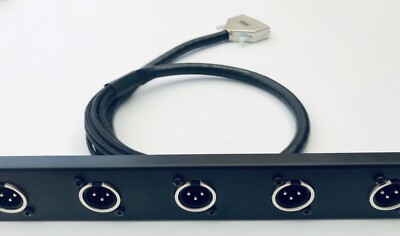 1U D-Sub Patchbay XLR Neutrik 8 CH Panel Balanced Tascam Serial Mogami 1 Meter