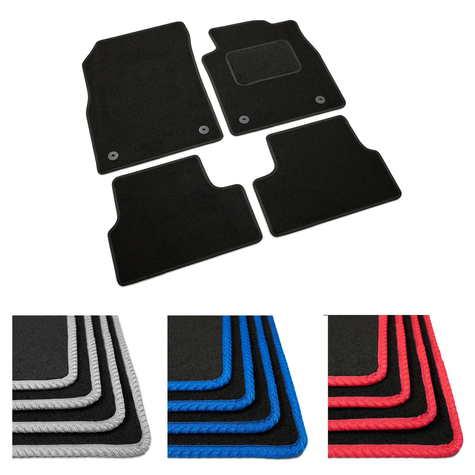 For Ford Focus MK3 2 Clip 20112018 Tailored Car Floor Mats Black
