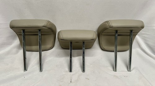 2007 - 2012 Acura RDX Rear Seat Head Rests Headrests Set of 3 Taupe Leather OEM - Picture 5 of 5