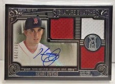 Henry Owens 2016 Topps Museum Collection Triple GU Jersey Autograph Auto #'d/299