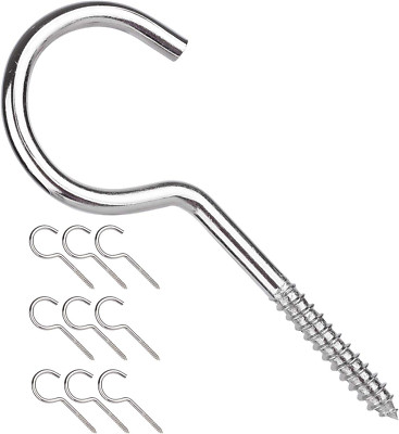 Large Screw Hooks, 4 Inches Heavy Duty Ceiling Hooks for Indoor and Outdoor Hang