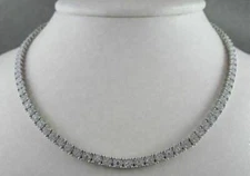 ANTIQUE 5.24CT 18KTW DIAMOND GRADUATING TENNIS NECKLACE