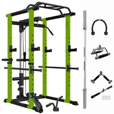 IFAST Power Cage Squat Rack Stand Gym Equipment Capacity Olympic Accessories Bar