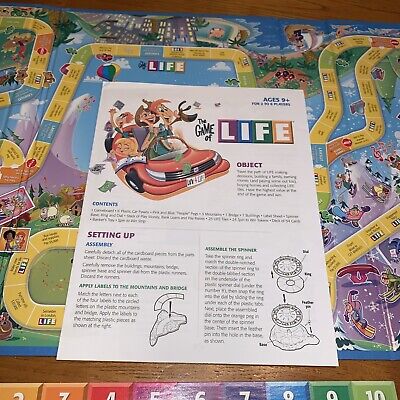 2007 The Game of Life Board Game Instructions Replacement Parts