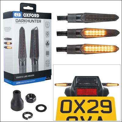 Oxford DarkHunter 9 LEDs E-marked Motorcycle Streaming Indicators Light - EL366