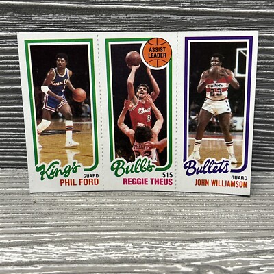 1980-81 Topps Basketball Phil Ford / Reggie Theus / John Williamson #129 NBA