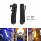 Front LED Flush Fork Turn Signals Light For Harley Touring Street Electra Glide