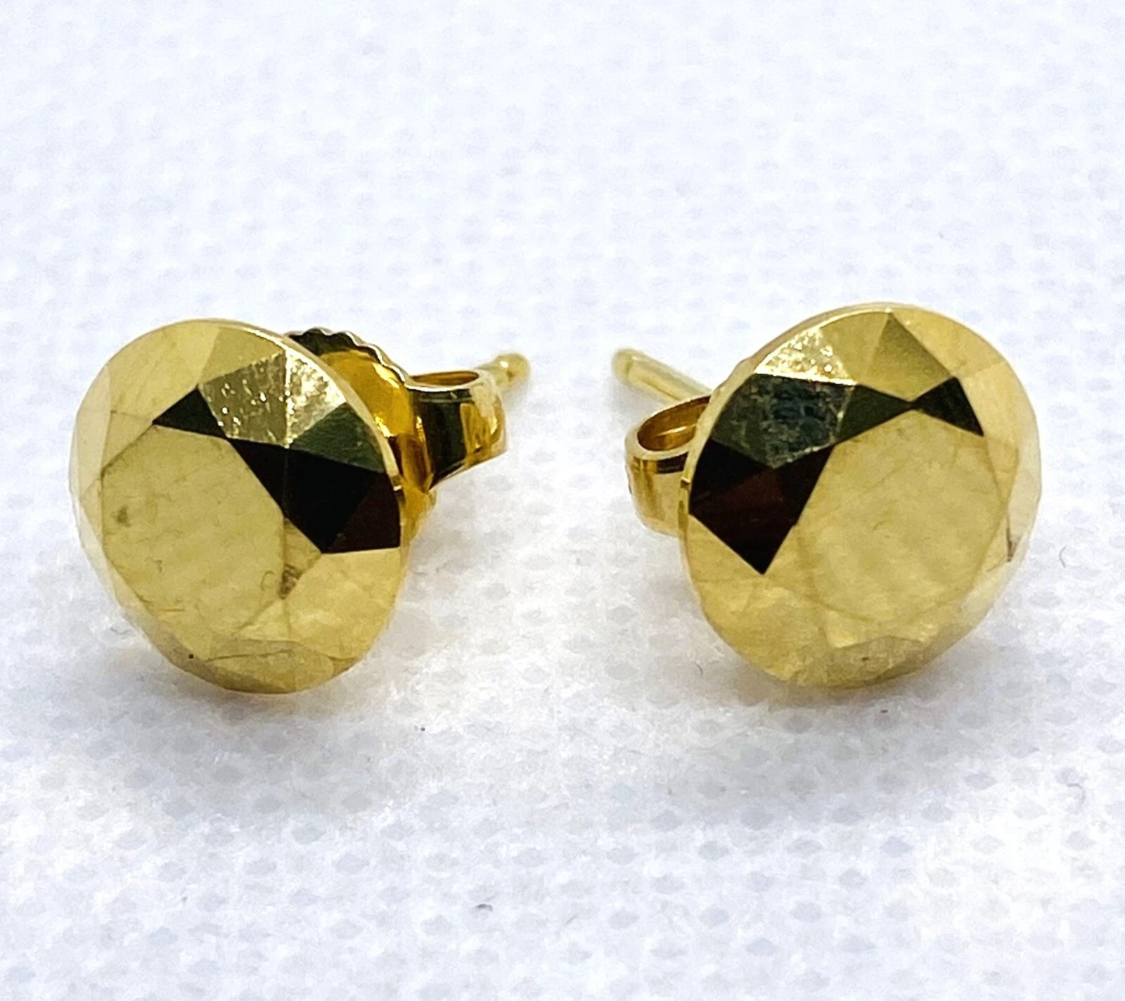 TIFFANY & CO. Orecchini Tiffany & Co oro giallo 18 carati 750 sfaccettati due carati Elsa Peretti