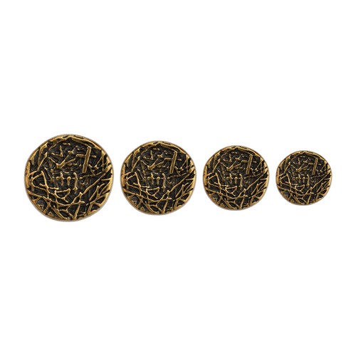5pcs Vintage Abstract Pattern Metal Button for Clothing, Crafts, DIY Projects - Picture 3 of 6