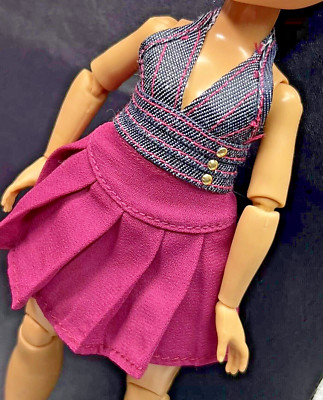 Rainbow High Carmen Major Emi Vanda Doll Outfit Clothes Denim Crop Top Skirt Lot