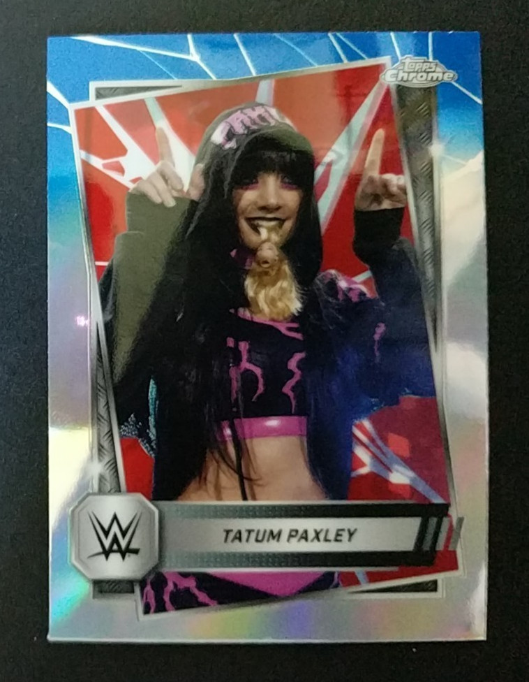 2025 Topps Chrome WWE ~ TATUM PAXLEY ~ Red  & Blue Refractor ~ NXT