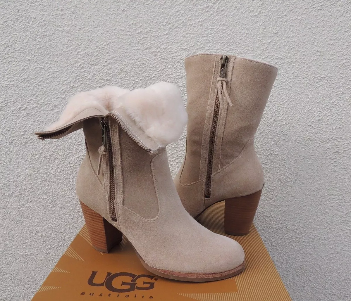 Natural suede shop ankle boots