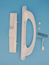 *New* White Sliding Patio Door Handle Set for doors with 3-15/16" hole spacing